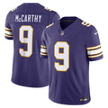 Minnesota Vikings J.J. McCarthy Nike Alternate Classic Vapor F.U.S.E. Stitched Limited Jersey - Purple