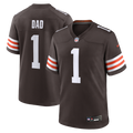 Cleveland Browns Number 1 Dad Nike Game Jersey - Brown