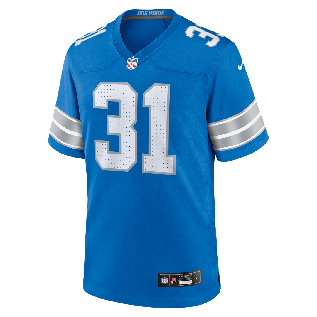 Detroit Lions Kerby Joseph Nike Team Game Jersey - Blue