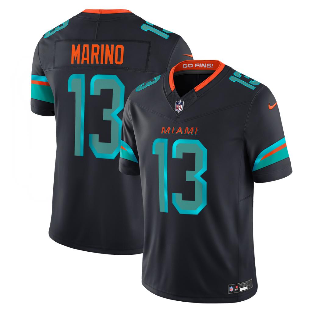 Miami Dolphins Dan Marino Nike Rivalries Collection Stitched Limited Jersey - Navy