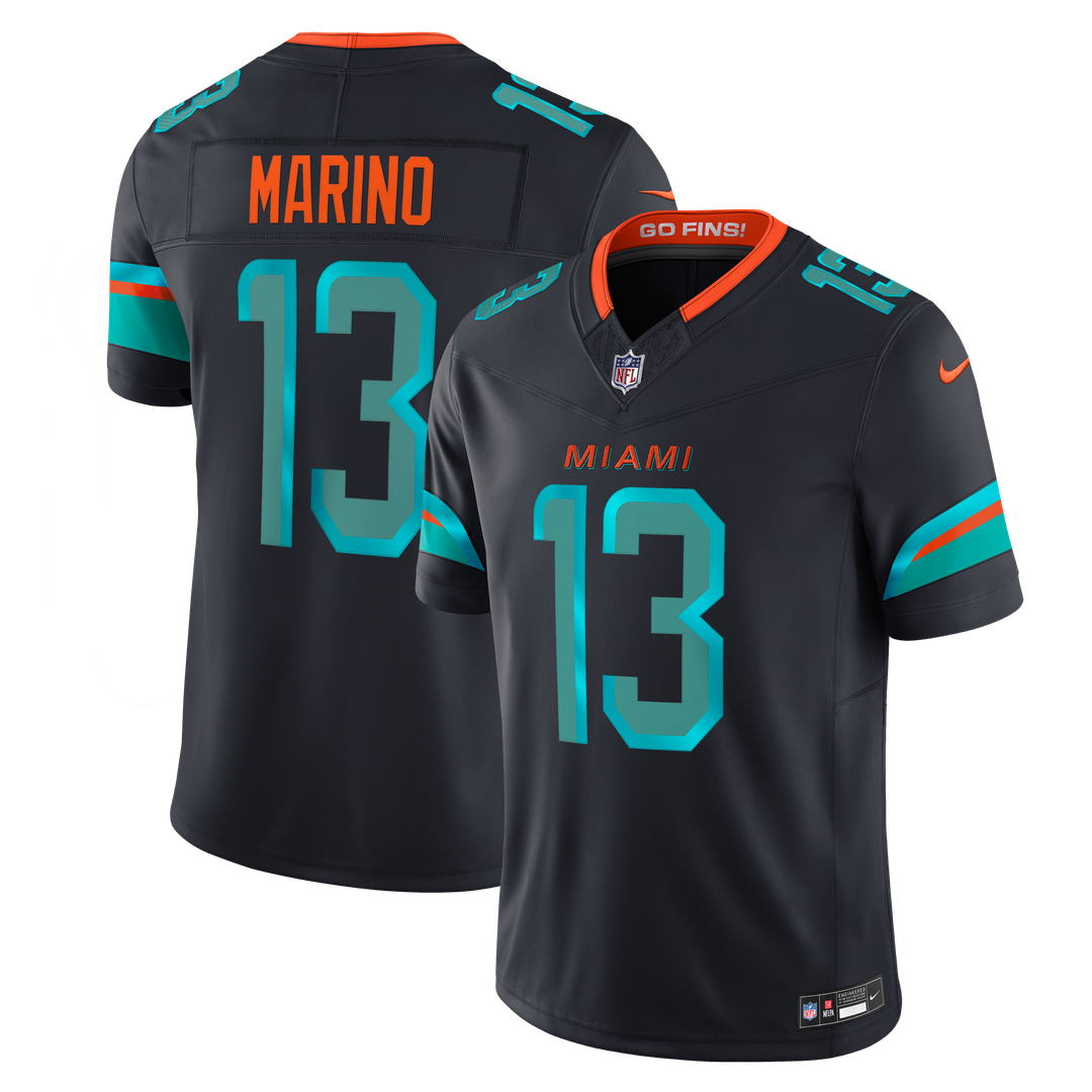 Miami Dolphins Dan Marino Nike Rivalries Collection Stitched Limited Jersey - Navy