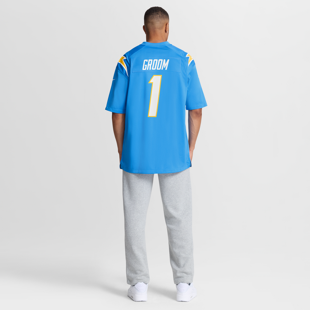Los Angeles Chargers Number 1 Groom Nike Game Jersey - Powder Blue