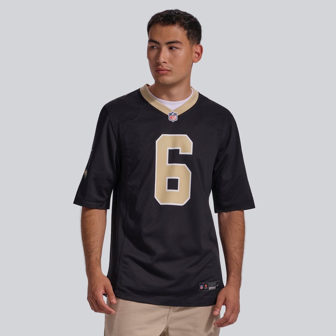 New Orleans Saints Tyler Shough Nike Game Jersey - Black