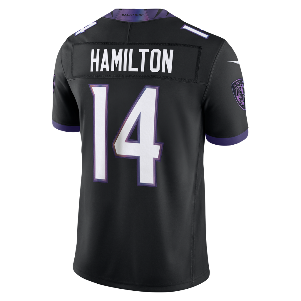 Baltimore Ravens Kyle Hamilton Nike Alternate Vapor F.U.S.E. Stitched Limited Jersey - Black