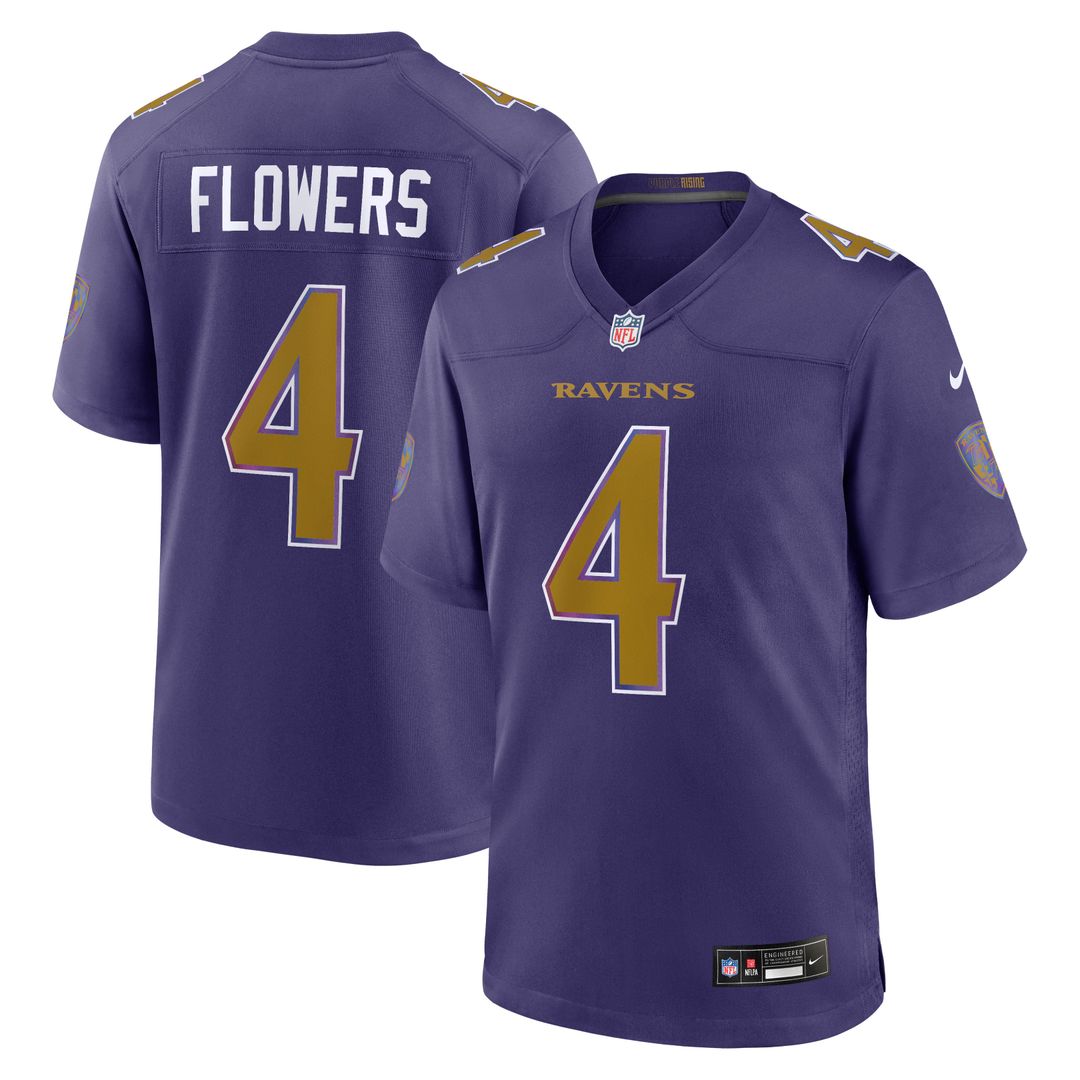 Baltimore Ravens Zay Flowers Nike Alternate Game Jersey - Purple
