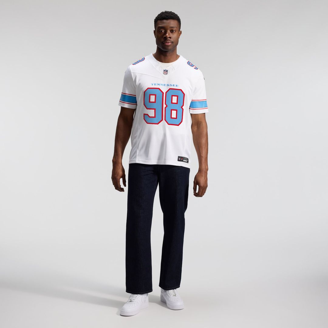 Tennessee Titans Jeffery Simmons Nike Team Vapor F.U.S.E. Stitched Limited Jersey - Light Blue