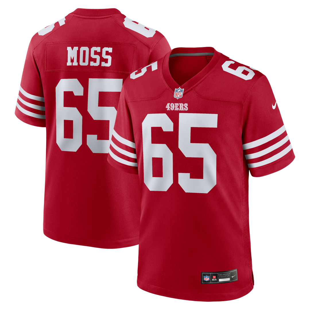 San Francisco 49ers Drew Moss Nike Team Game Jersey - Scarlet