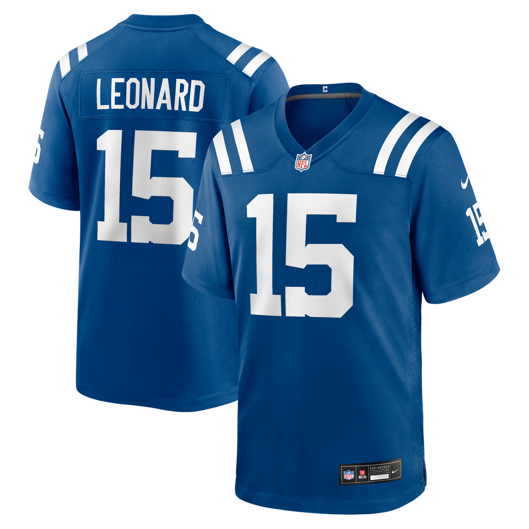 Indianapolis Colts Riley Leonard Nike Team Game Jersey - Royal