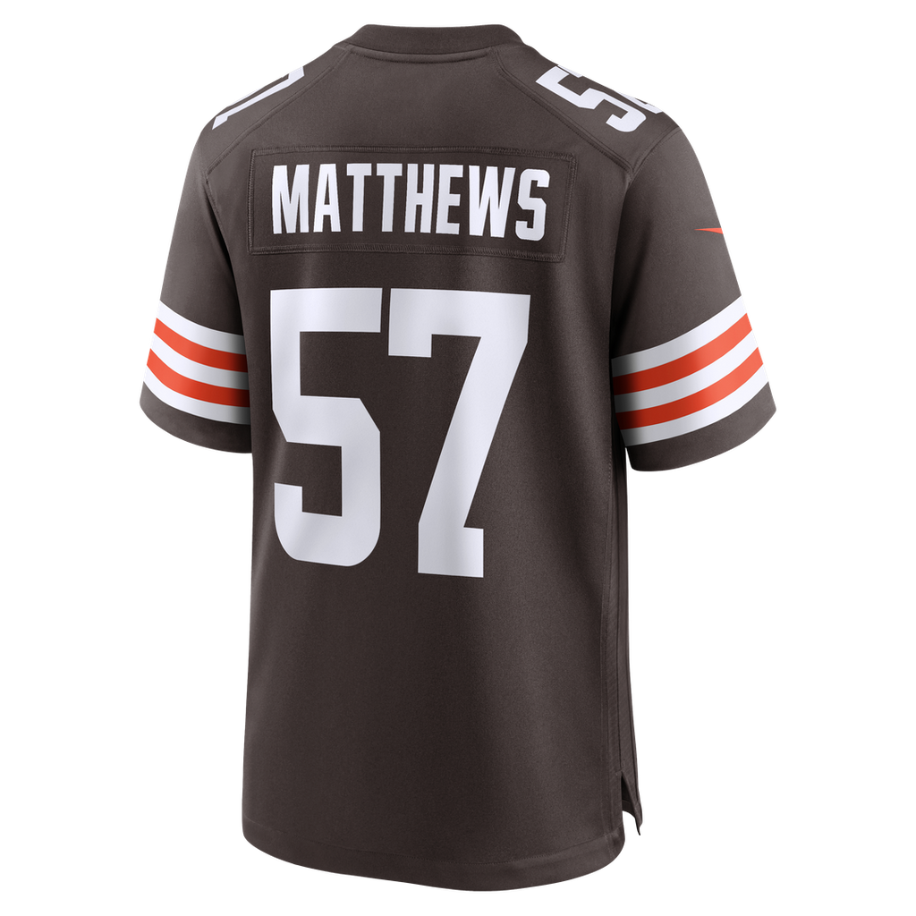 Cleveland Browns Clay Matthews Nike Game Retired Player Jersey - Brown