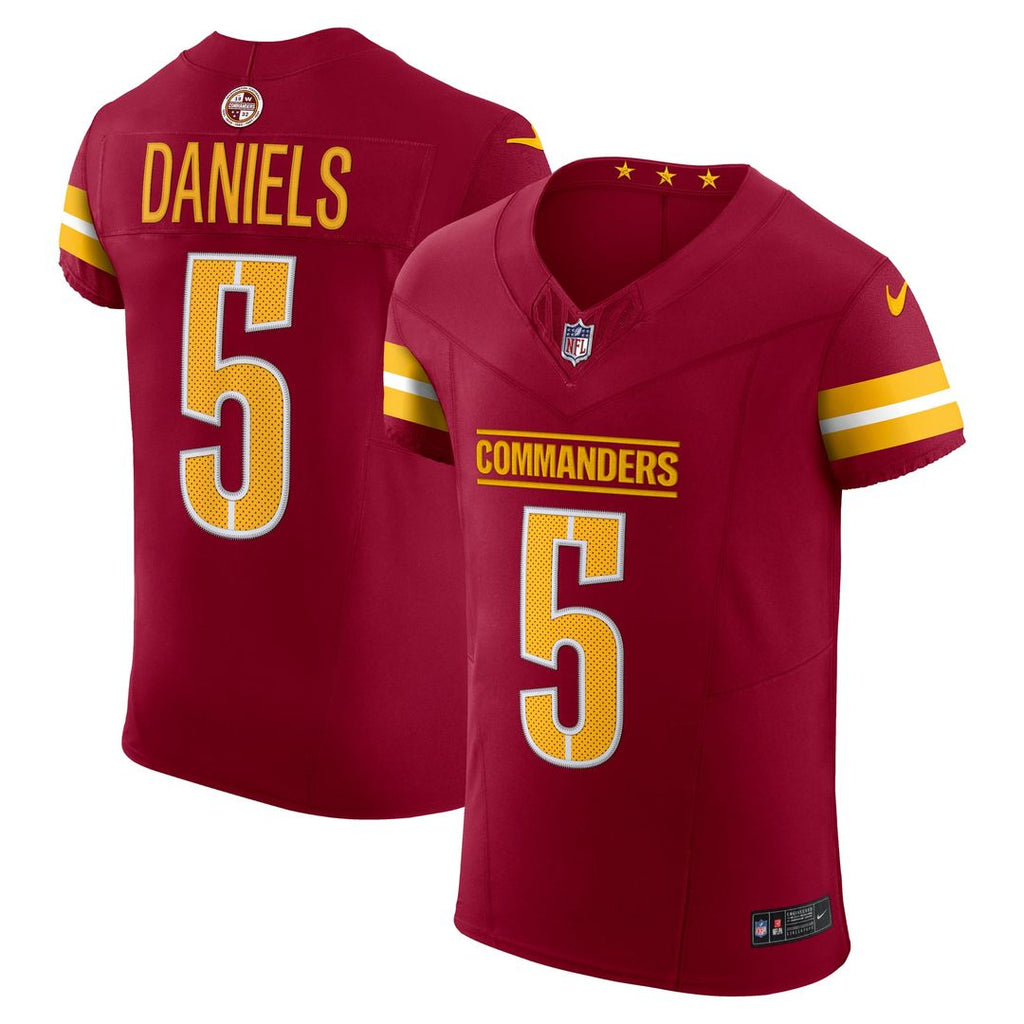 Washington Commanders Jayden Daniels Nike Team Vapor F.U.S.E. Elite Jersey - Burgundy