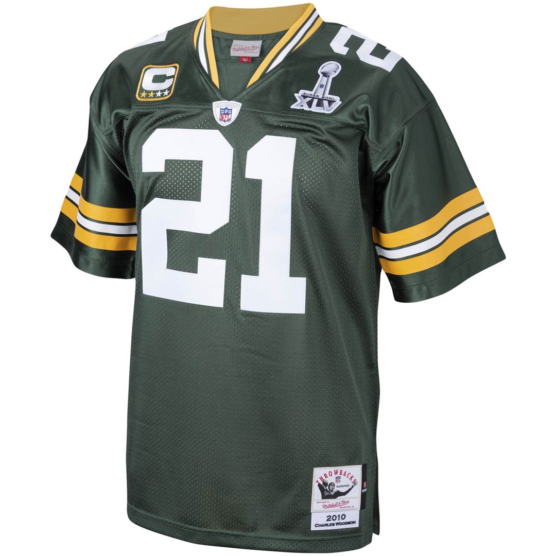 Green Bay Packers 2010 Charles Woodson Mitchell & Ness Authentic Throwback Retired Player Jersey - Green