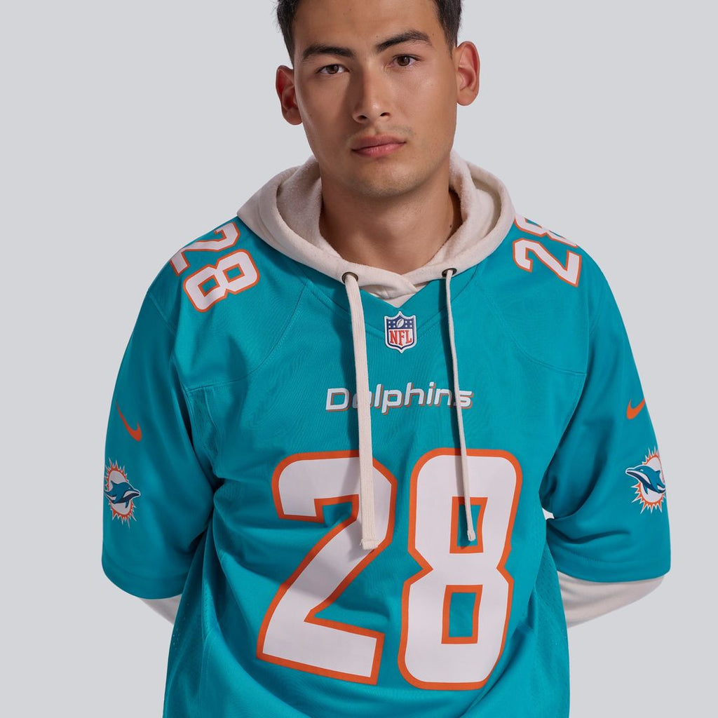 Miami Dolphins De'Von Achane Nike Player Game Jersey - Aqua