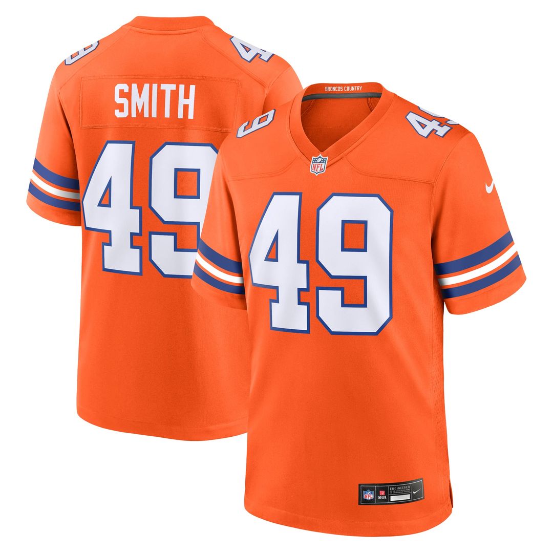 Denver Broncos Dennis Smith Nike Retired Player Alternate Game Jersey - Orange