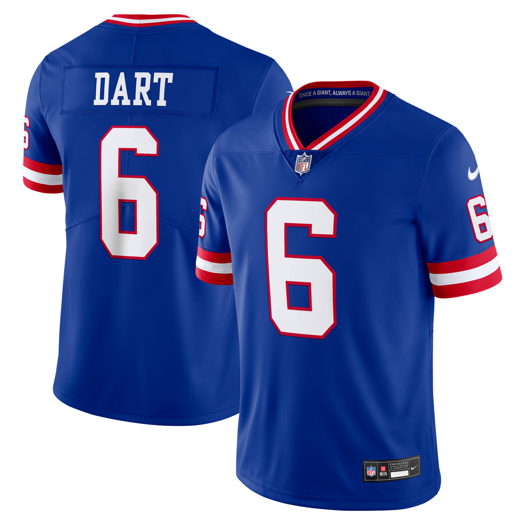 New York Giants Jaxson Dart Nike Vintage White Vapor Untouchable Stitched Limited Jersey - White