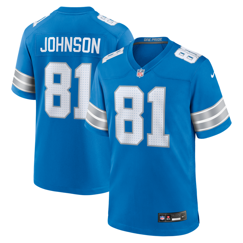 Detroit Lions Calvin Johnson Nike Team Retired Game Jersey - Blue