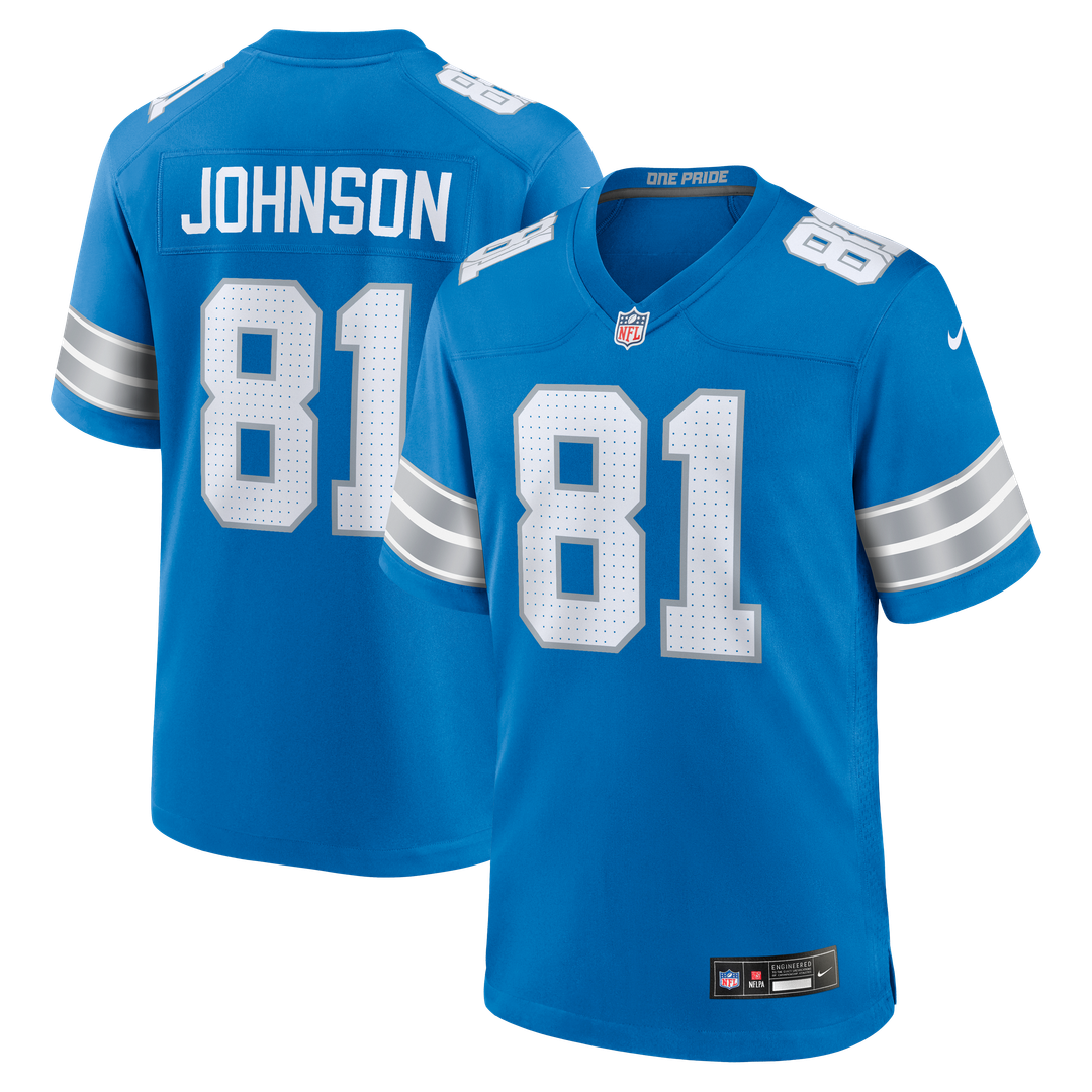 Detroit Lions Calvin Johnson Nike Team Retired Game Jersey - Blue
