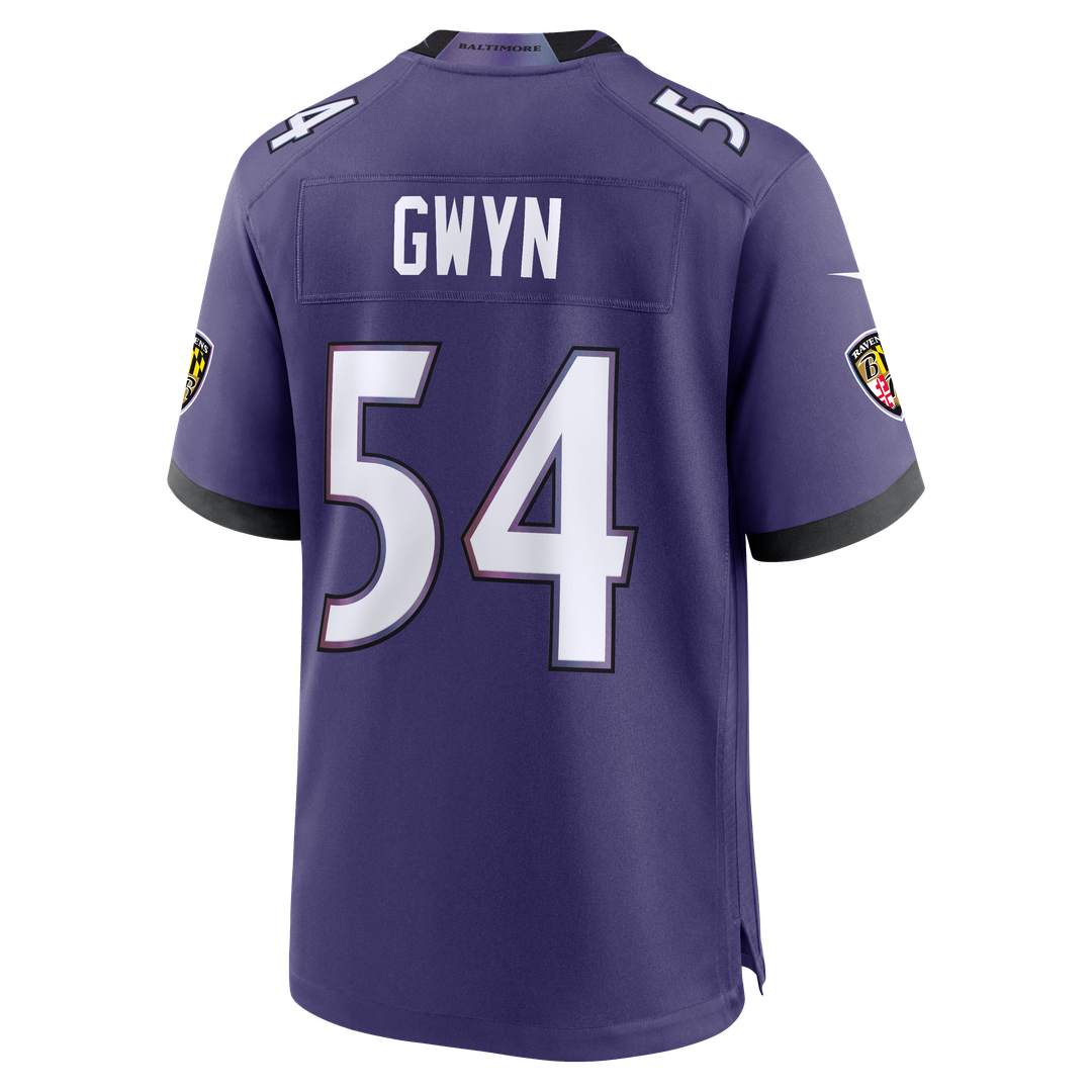 Baltimore Ravens Jovaughn Gwyn Nike Team Game Jersey - Purple