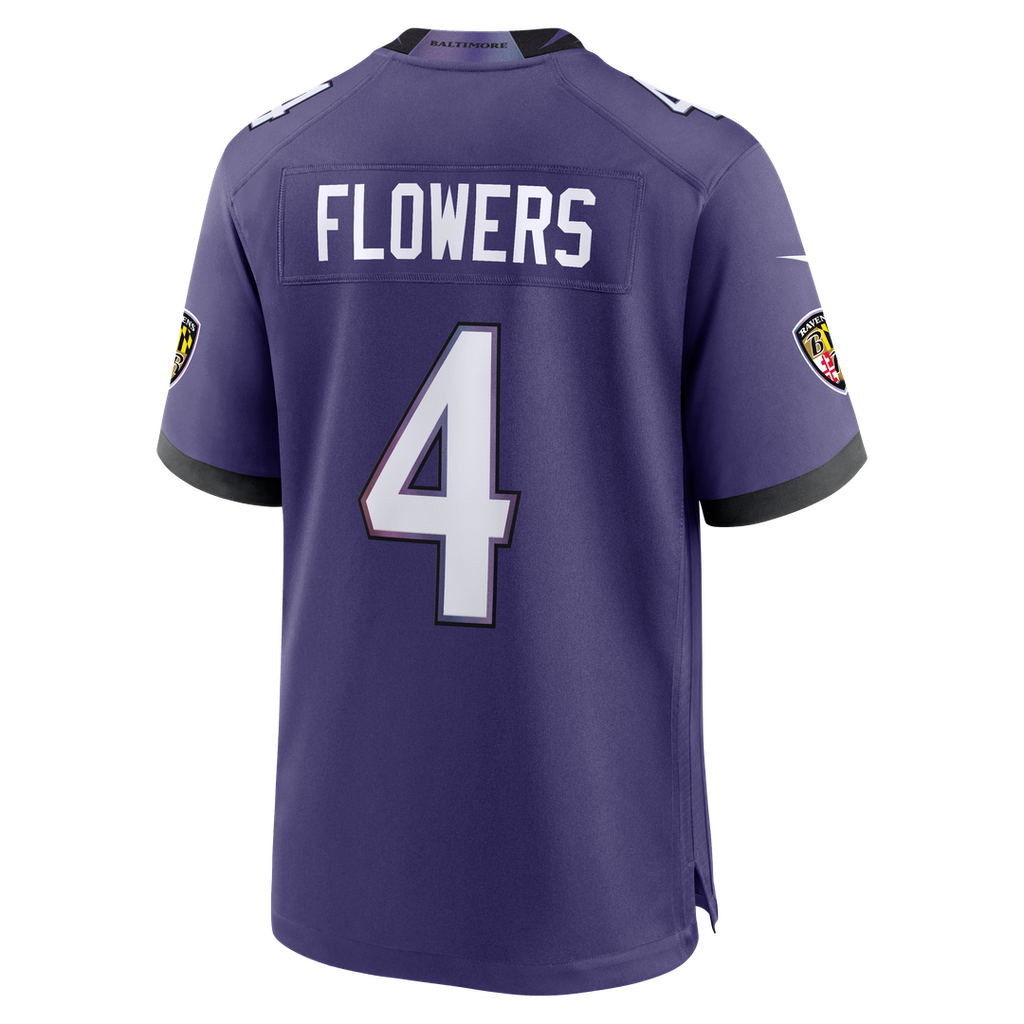Baltimore Ravens Zay Flowers Nike Team Game Jersey - Purple