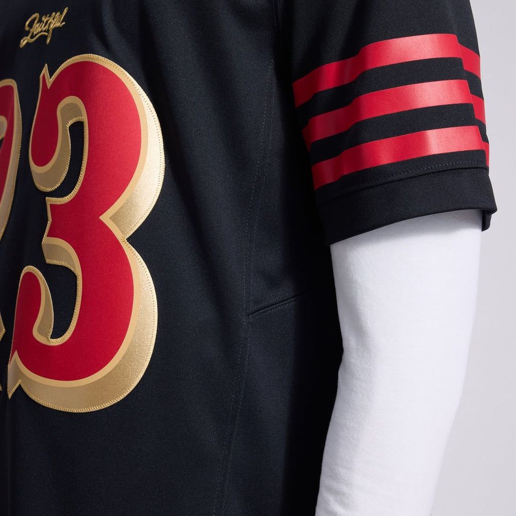 San Francisco 49ers Christian McCaffrey Nike Rivalries Collection Stitched Limited Jersey - Black
