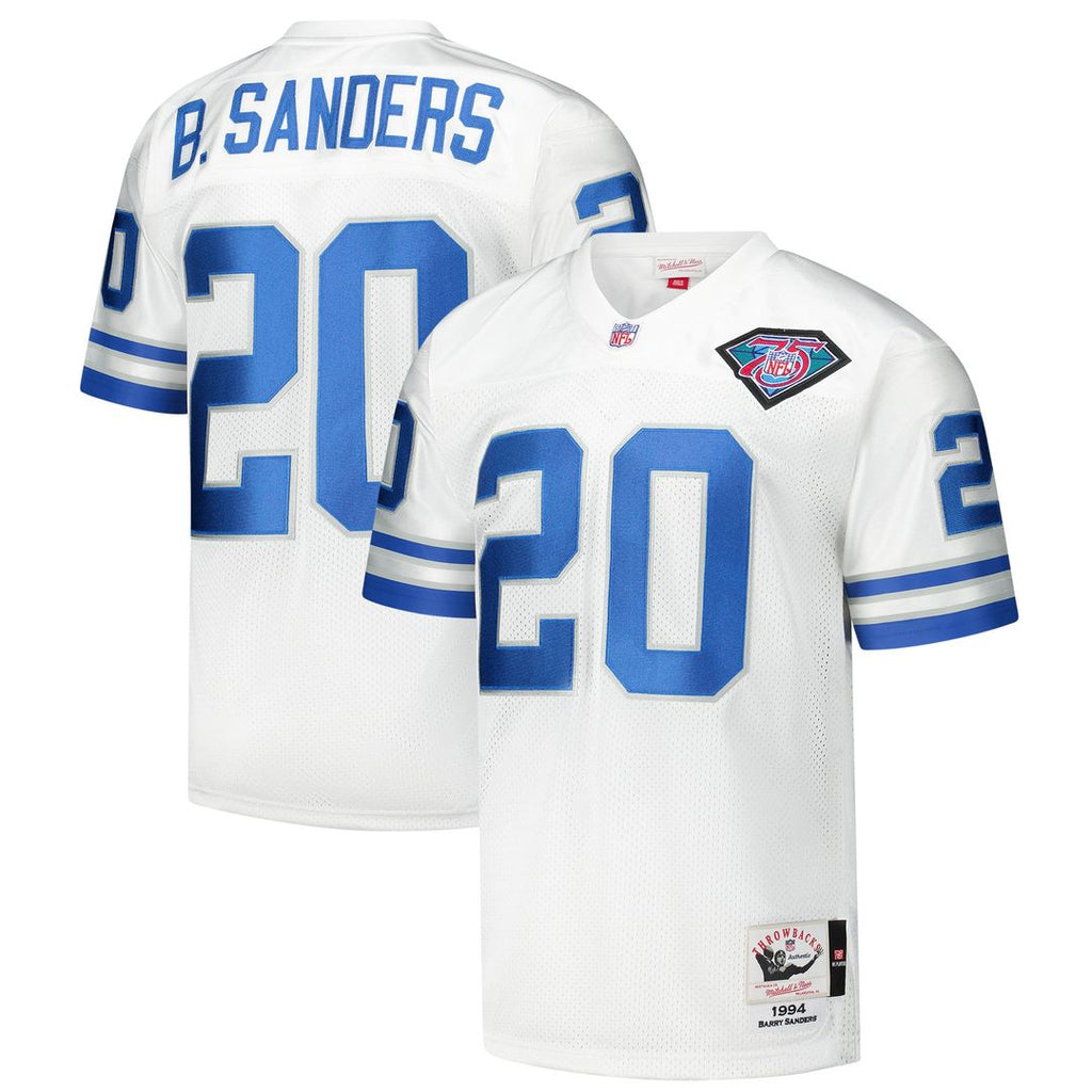 Detroit Lions 1994 Barry Sanders Mitchell & Ness Authentic Throwback Retired Player Jersey - White