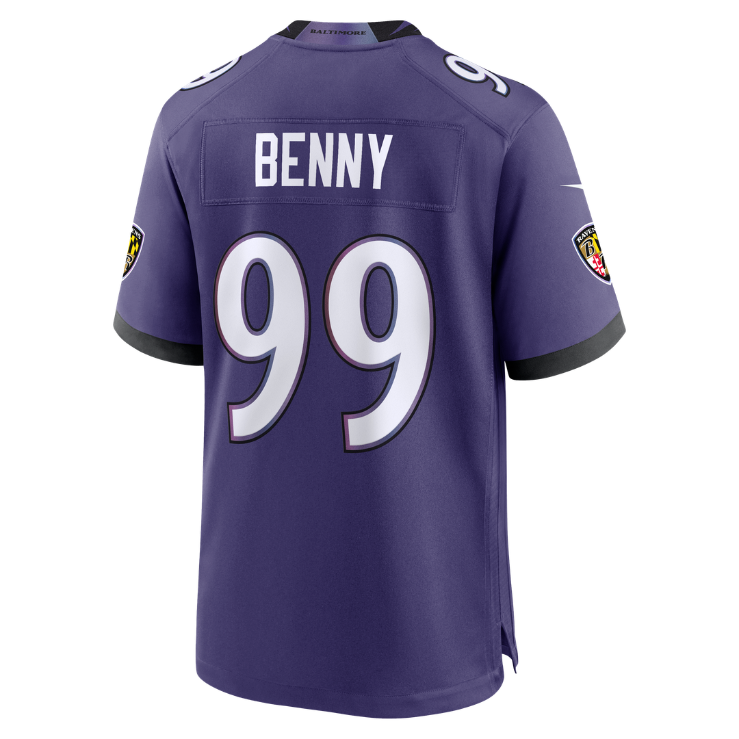 Baltimore Ravens Rayshaun Benny Nike Team Game Jersey - Purple