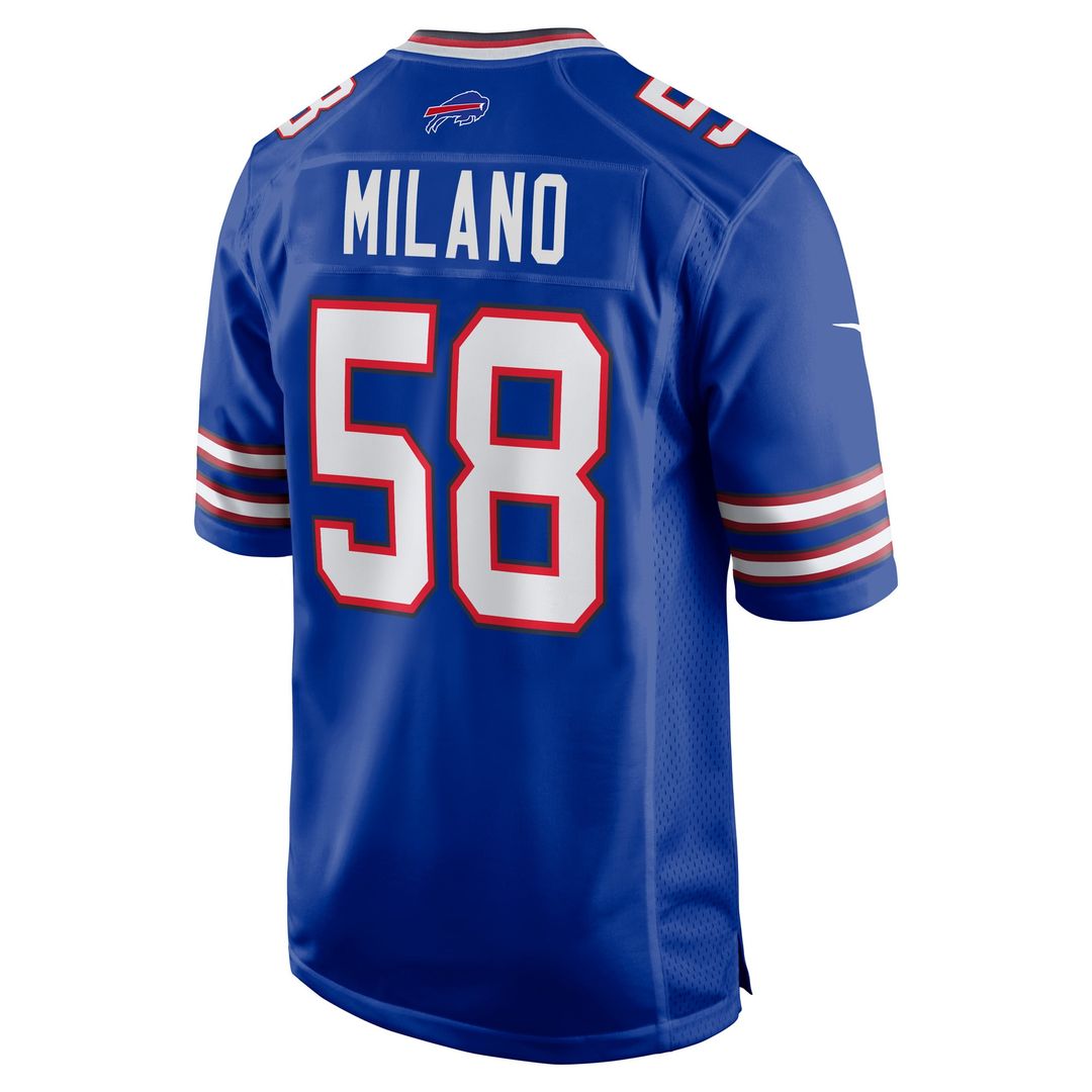 Buffalo Bills Matt Milano Nike Game Player Jersey - Royal