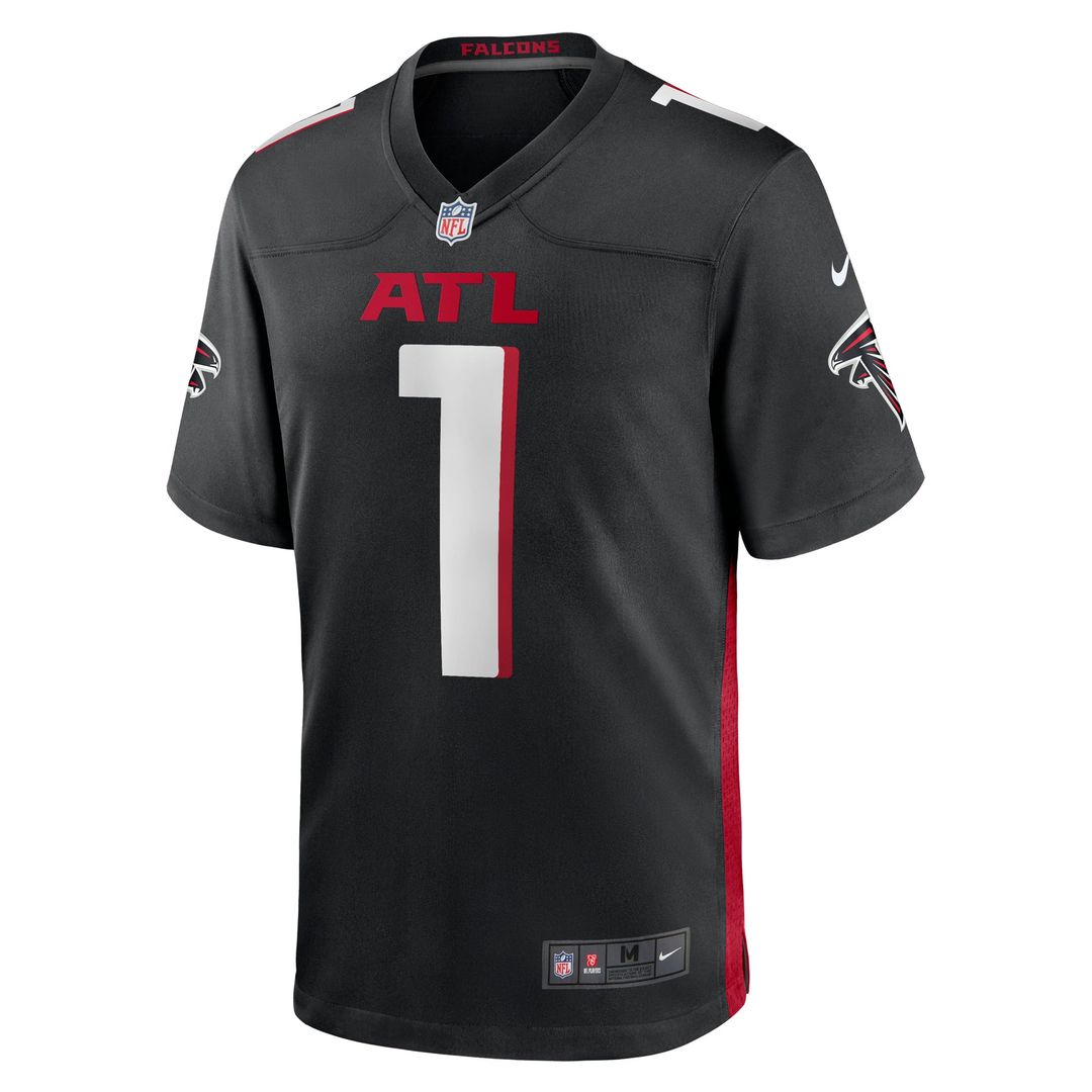 Atlanta Falcons Number 1 Dad Nike Game Jersey - Black
