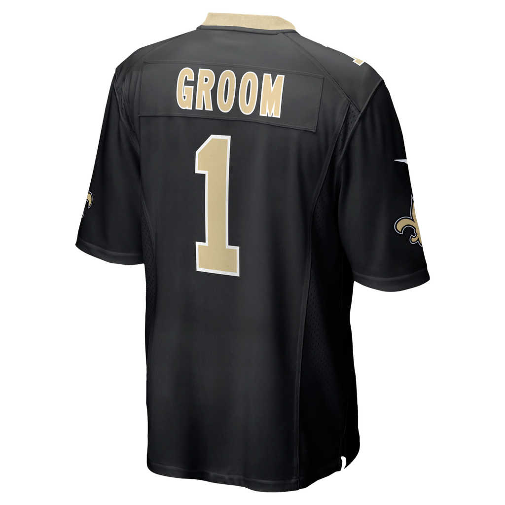New Orleans Saints Number 1 Groom Nike Game Jersey - Black