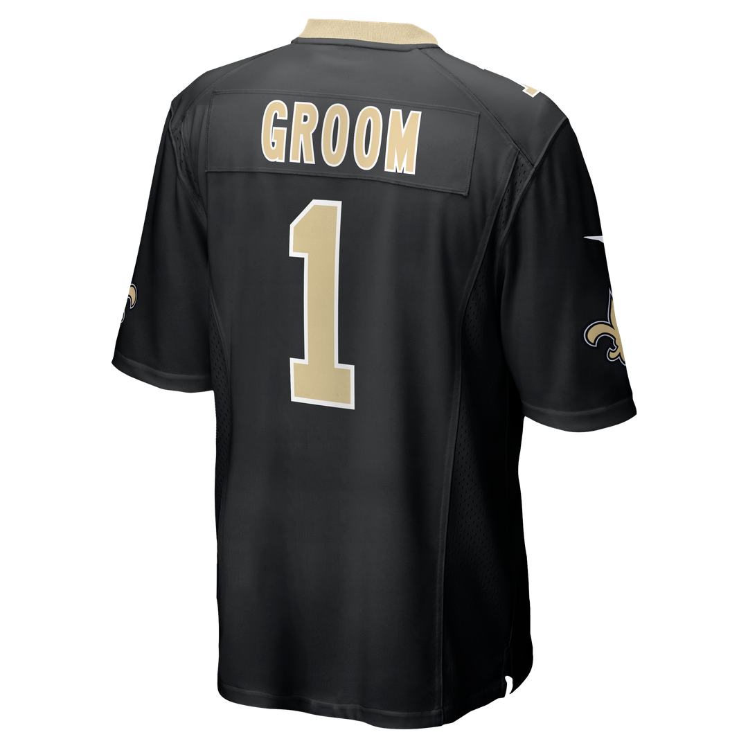 New Orleans Saints Number 1 Groom Nike Game Jersey - Black