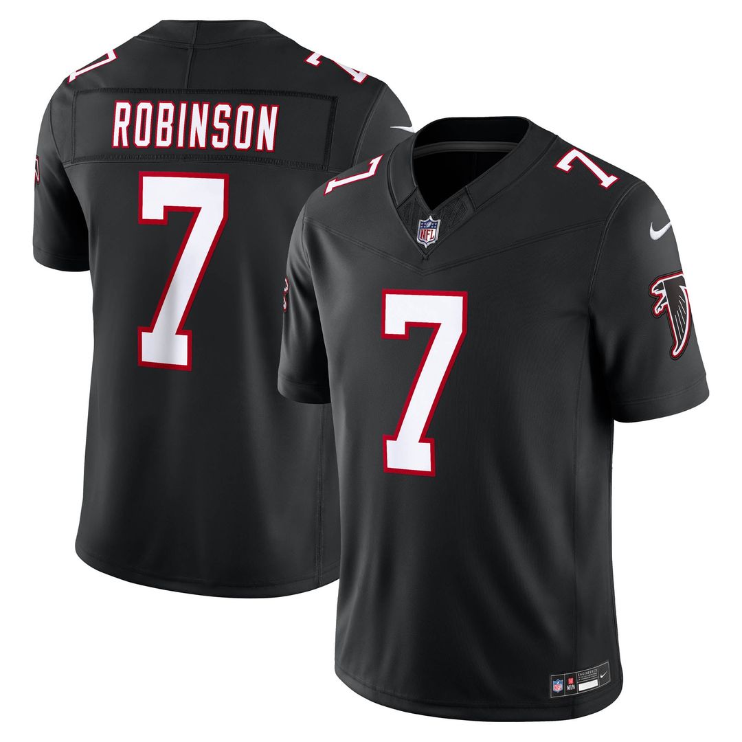 Atlanta Falcons Bijan Robinson Nike Alternate Throwback Vapor F.U.S.E. Stitched Limited Jersey - Black