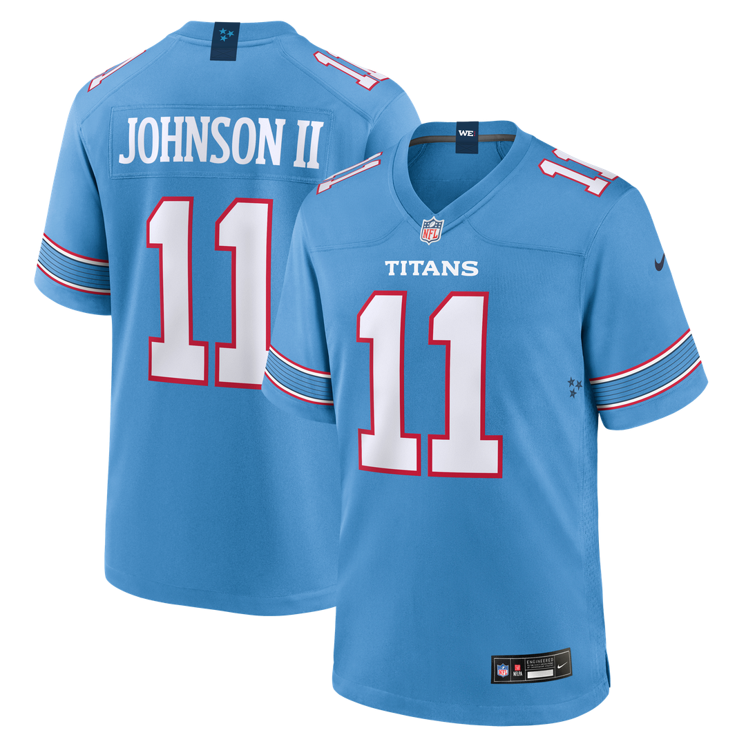 Tennessee Titans Jermaine Johnson II Nike Team Game Jersey - Light Blue