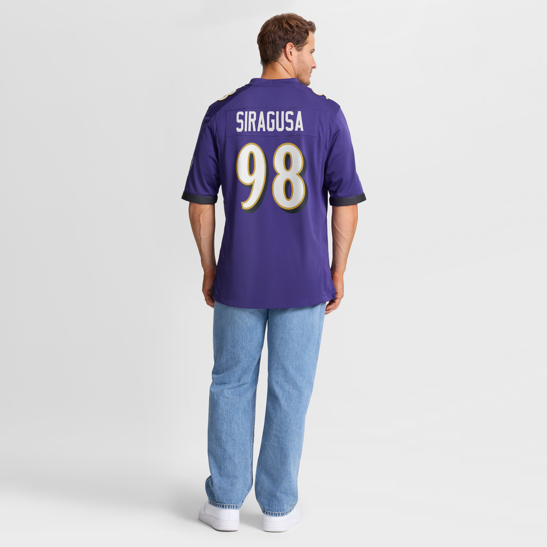 Baltimore Ravens Tony Siragusa Nike Game Retired Player Jersey - Purple