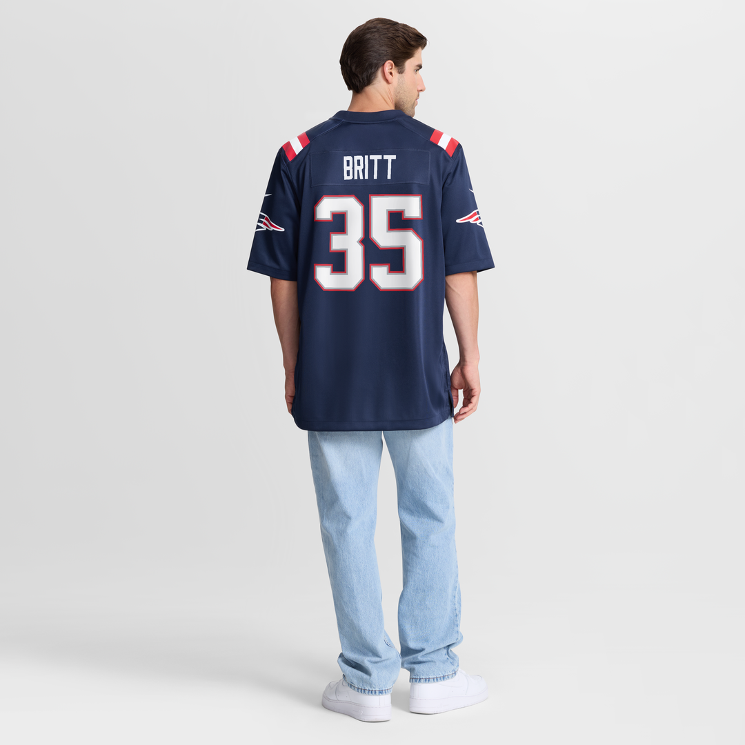 New England Patriots K.J. Britt Nike Team Game Jersey - Navy