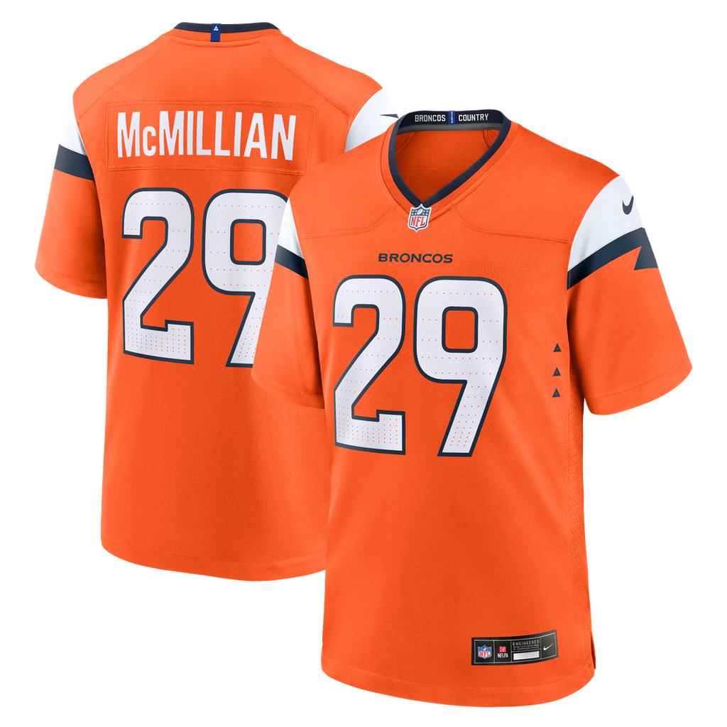 Denver Broncos Ja'Quan McMillian Nike Team Game Jersey - Orange