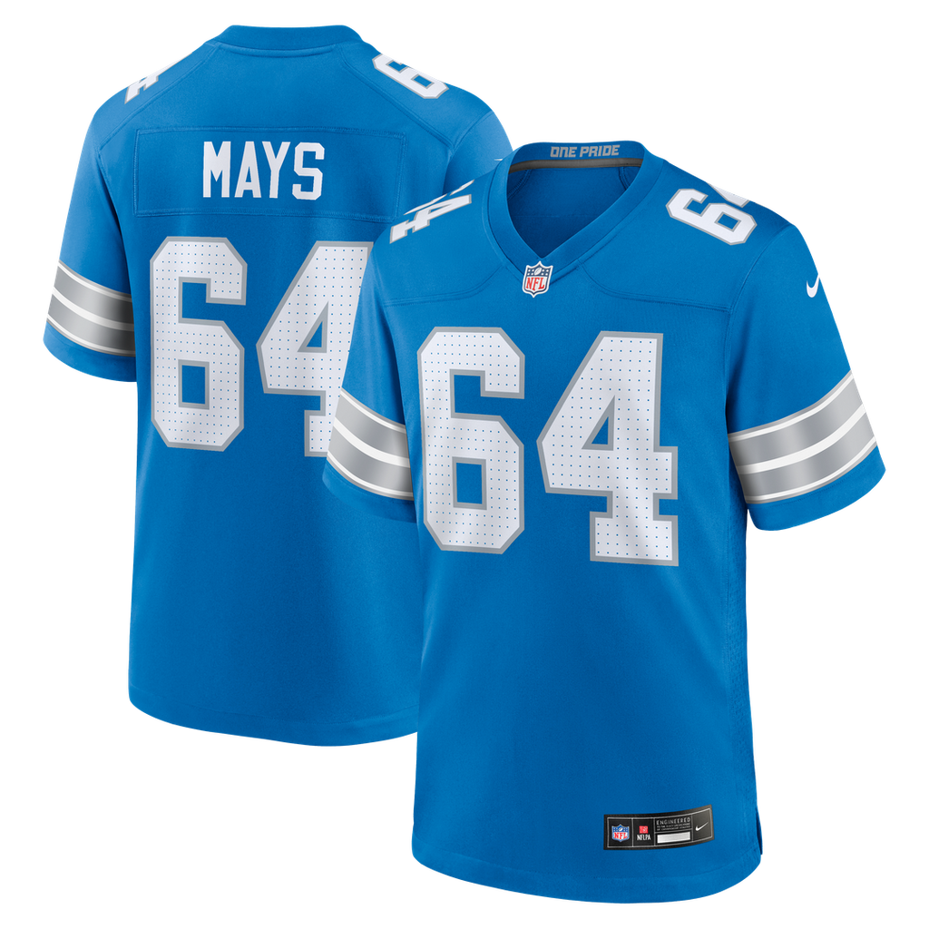 Detroit Lions Cade Mays Nike Team Game Jersey - Blue