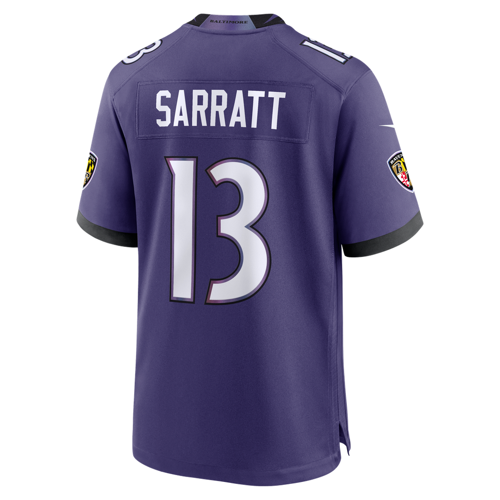 Baltimore Ravens Elijah Sarratt Nike Team Game Jersey - Purple