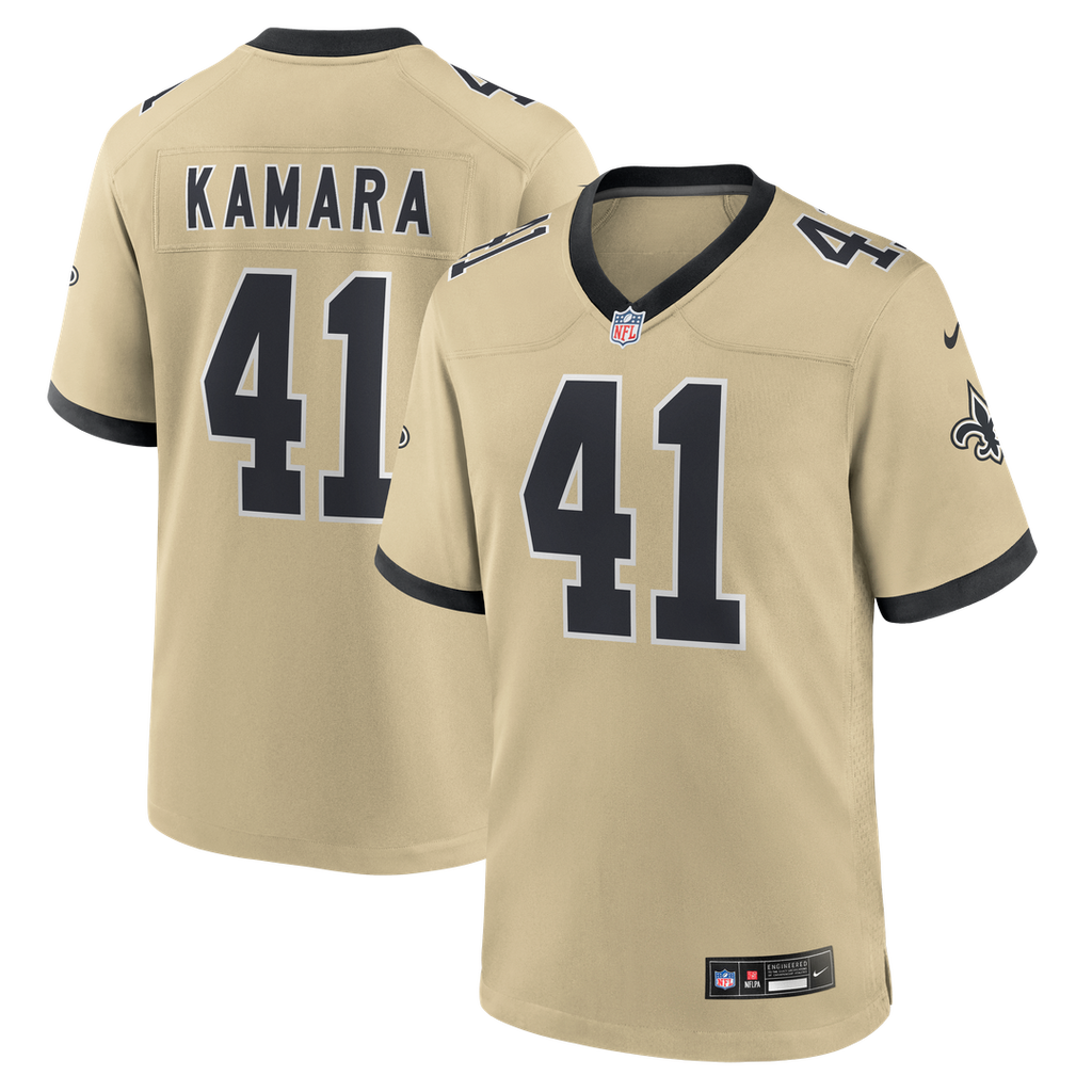 New Orleans Saints Alvin Kamara Nike Gameday Golds Alternate Game Player Jersey - Gold