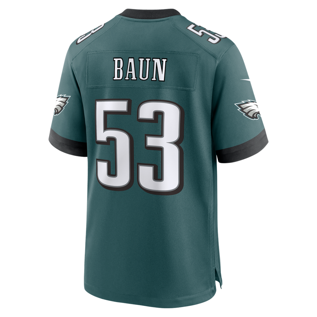 Philadelphia Eagles Zack Baun Nike Team Game Jersey - Midnight Green