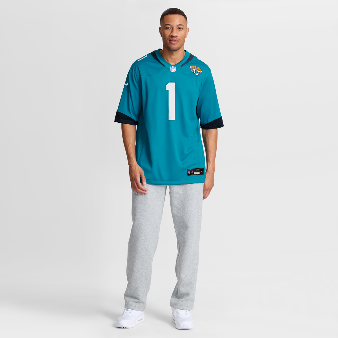 Jacksonville Jaguars Number 1 Groom Nike Game Jersey - Teal