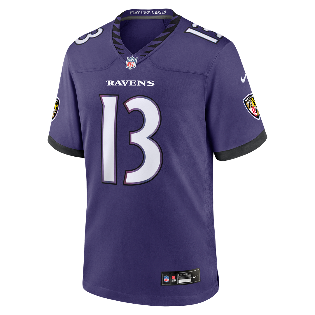 Baltimore Ravens Elijah Sarratt Nike Team Game Jersey - Purple