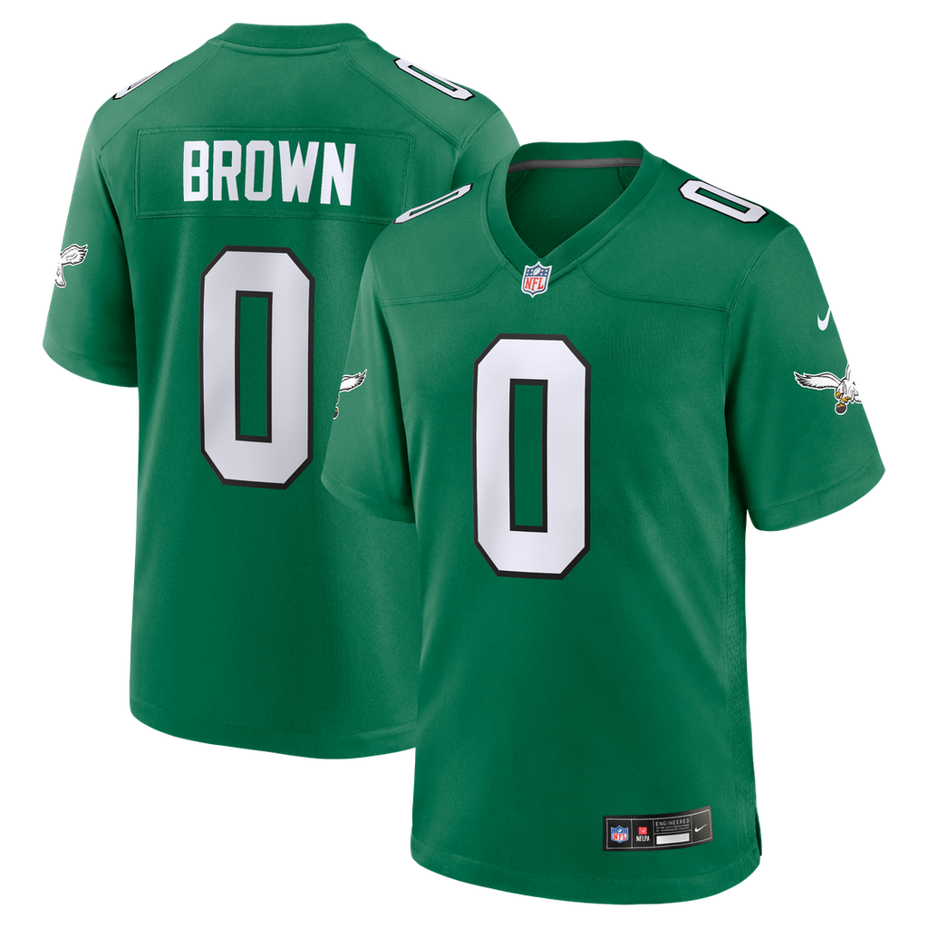 Philadelphia Eagles Marquise Brown Nike Team Game Jersey - Midnight Green