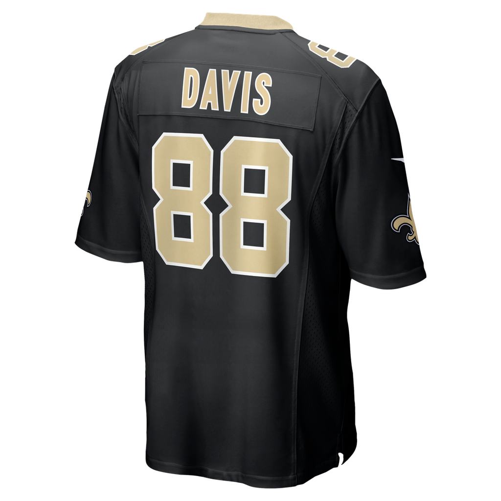 New Orleans Saints Shaquan Davis Nike Game Jersey - Black