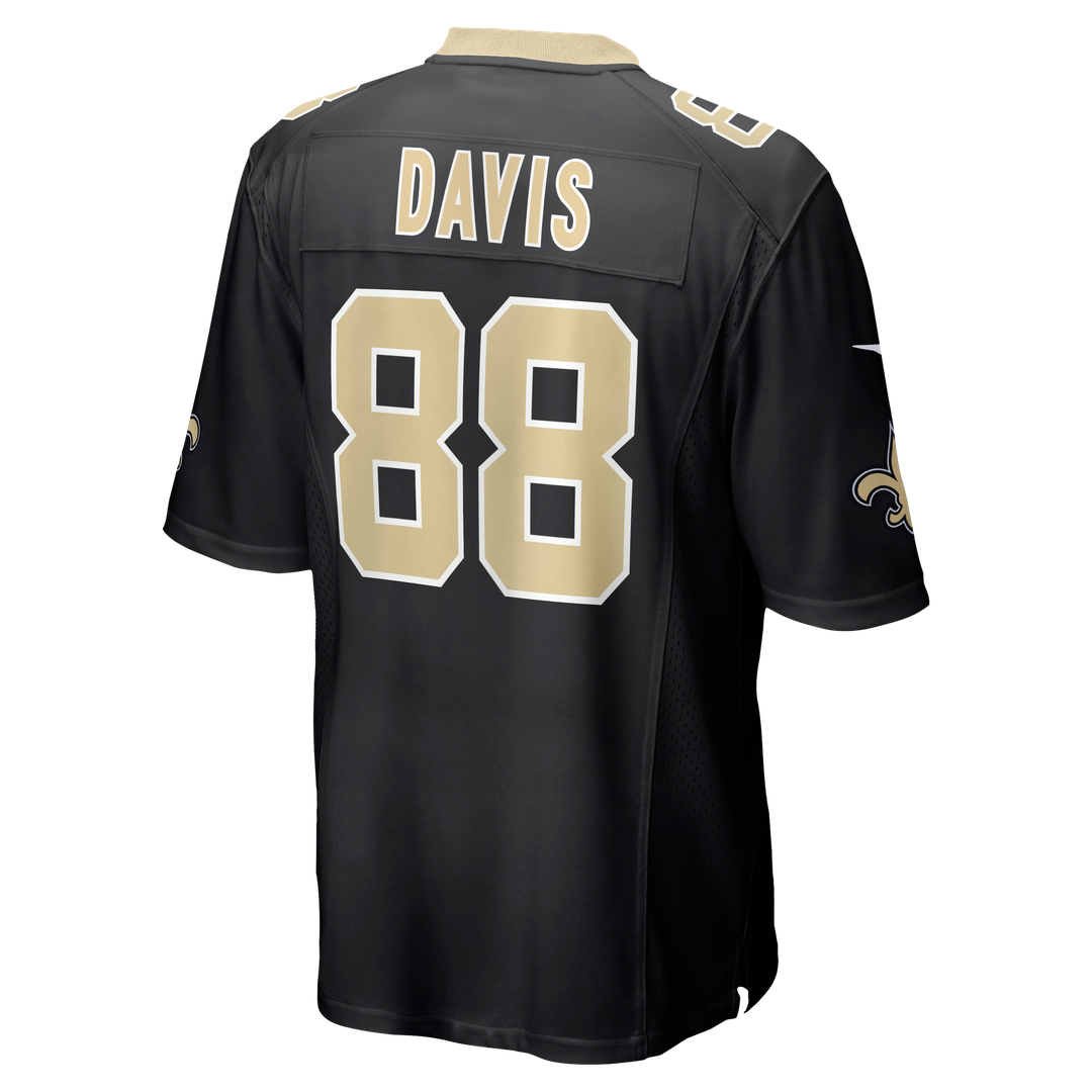 New Orleans Saints Shaquan Davis Nike Game Jersey - Black