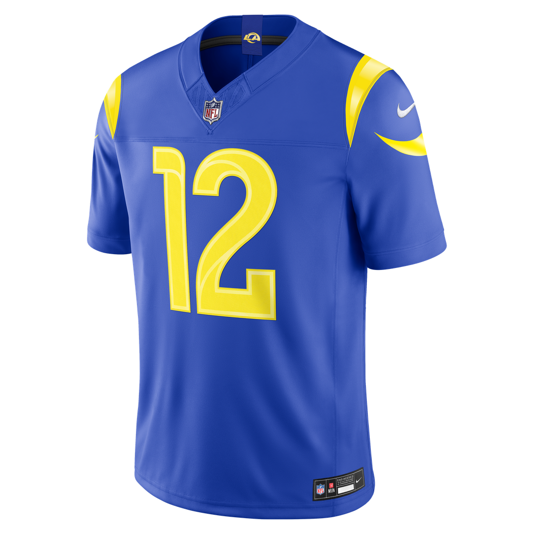 Los Angeles Rams Puka Nacua Nike Team Vapor F.U.S.E. Stitched Limited Jersey - Royal