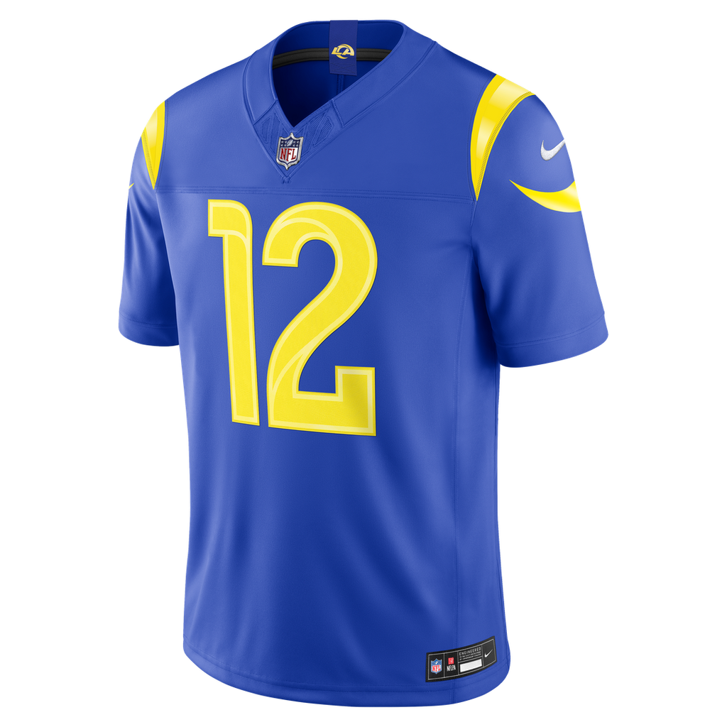 Los Angeles Rams Puka Nacua Nike Vapor F.U.S.E. Stitched Limited Jersey - White