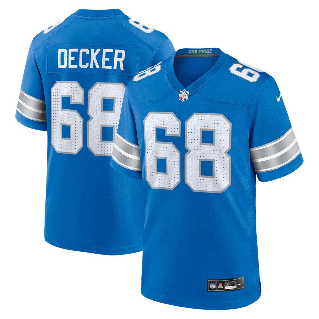 Detroit Lions Taylor Decker Nike Team Game Jersey - Blue