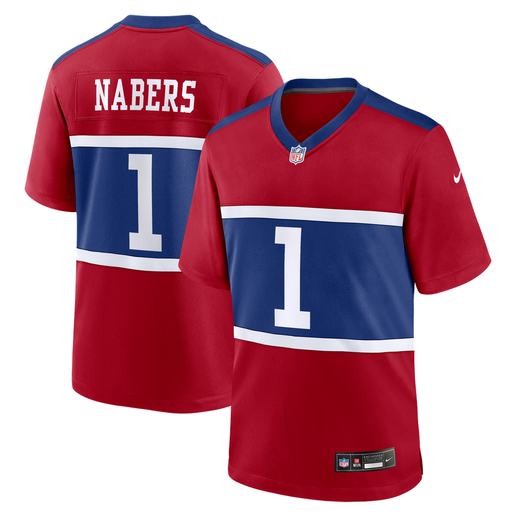 New York Giants Malik Nabers Nike Alternate Game Jersey - Century Red