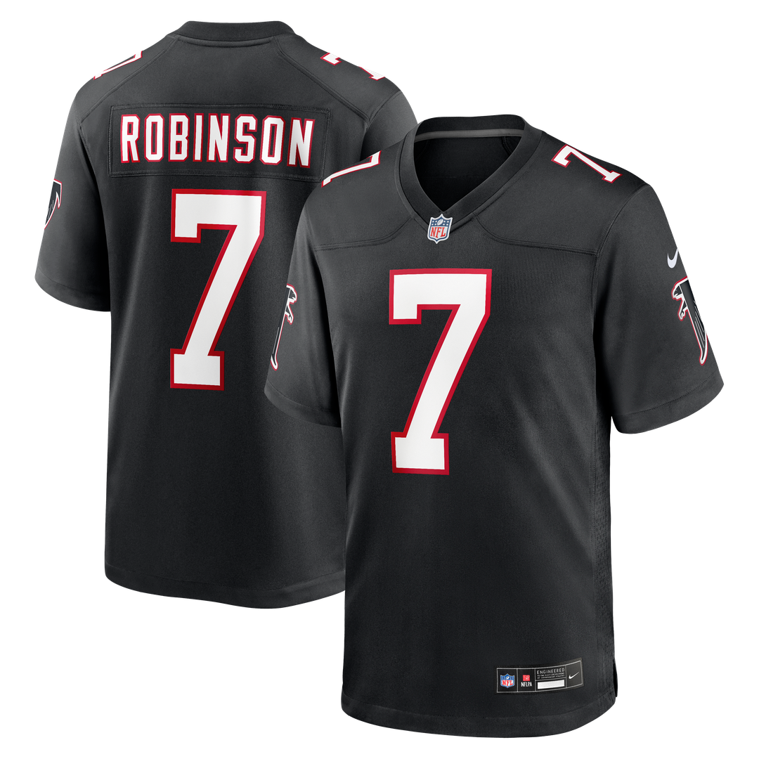 Atlanta Falcons Bijan Robinson Nike Throwback Game Jersey - Black