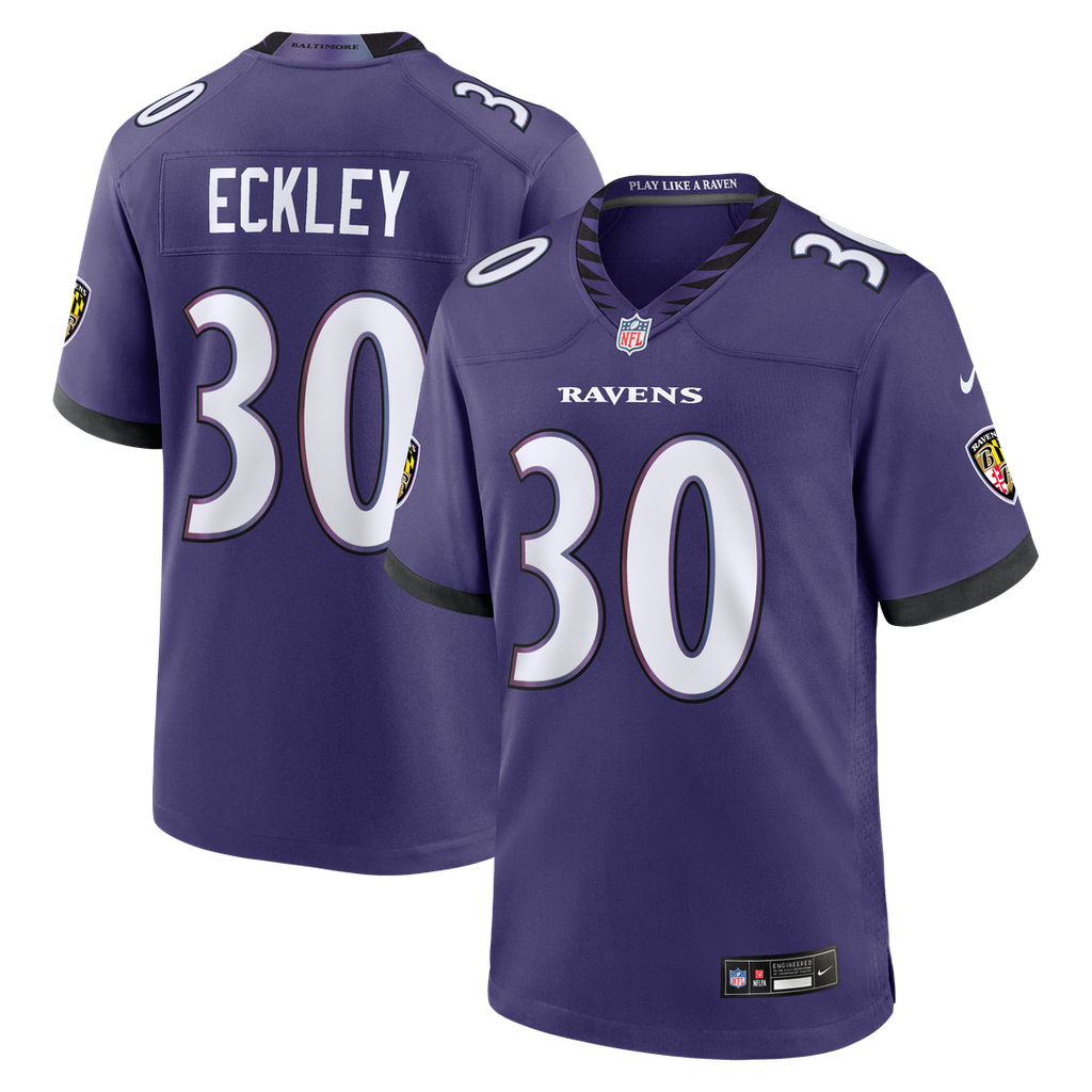 Baltimore Ravens Ryan Eckley Nike Team Game Jersey - Purple