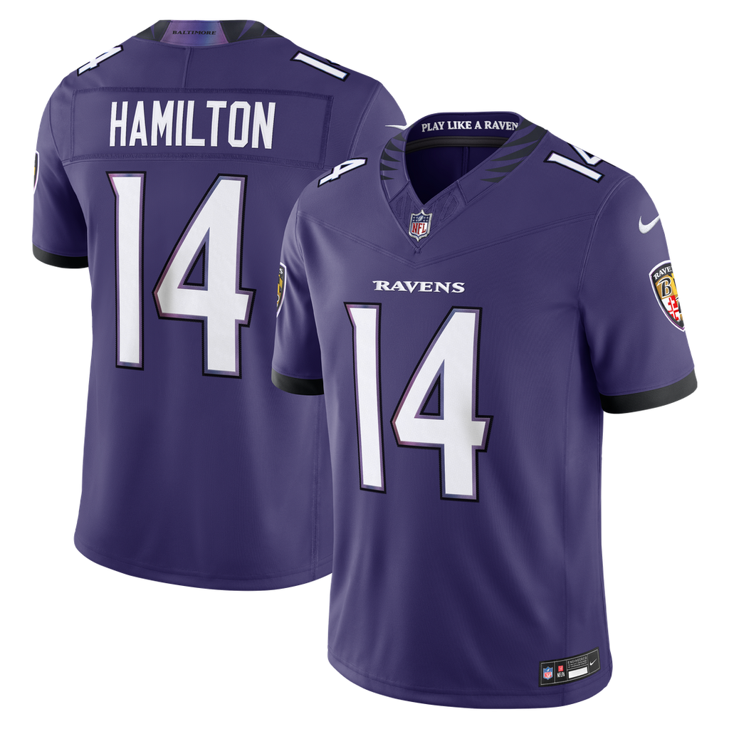Baltimore Ravens Kyle Hamilton Nike Team Vapor F.U.S.E. Stitched Limited Jersey - Purple